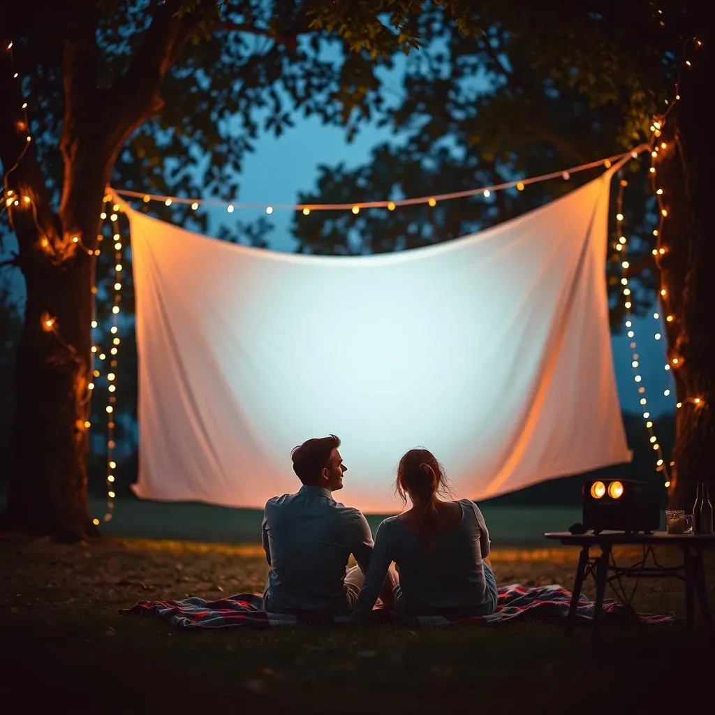 Choosing Your Screen and Projector Setup for Outdoor Movie Date Night Ideas