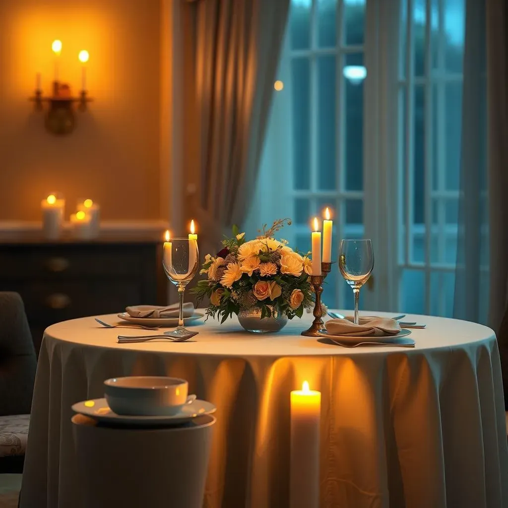 Create date night simple candle light dinner decoration ideas at home